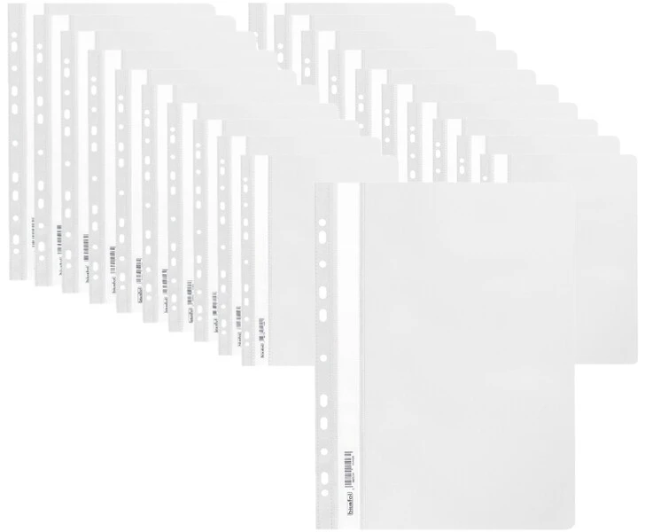 Skoroszyt miękki zawieszany PP biały BIURFOL 20 szt