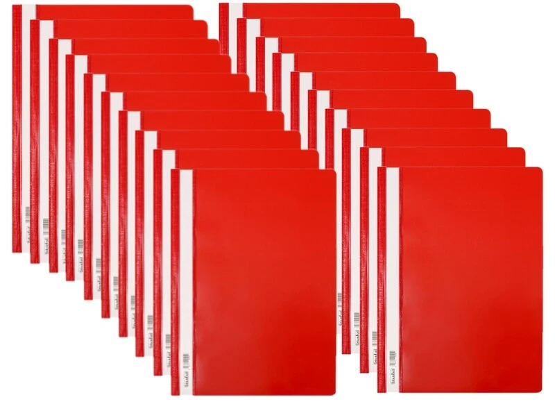 Skoroszyt twardy A4 czerwony BIURFOL 20 sztuk