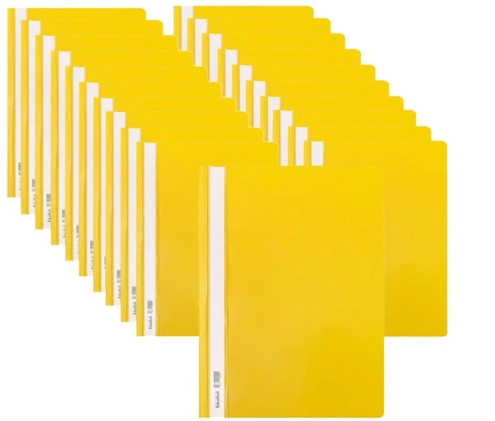 Skoroszyt twardy A4 żółty BIURFOL 20 sztuk