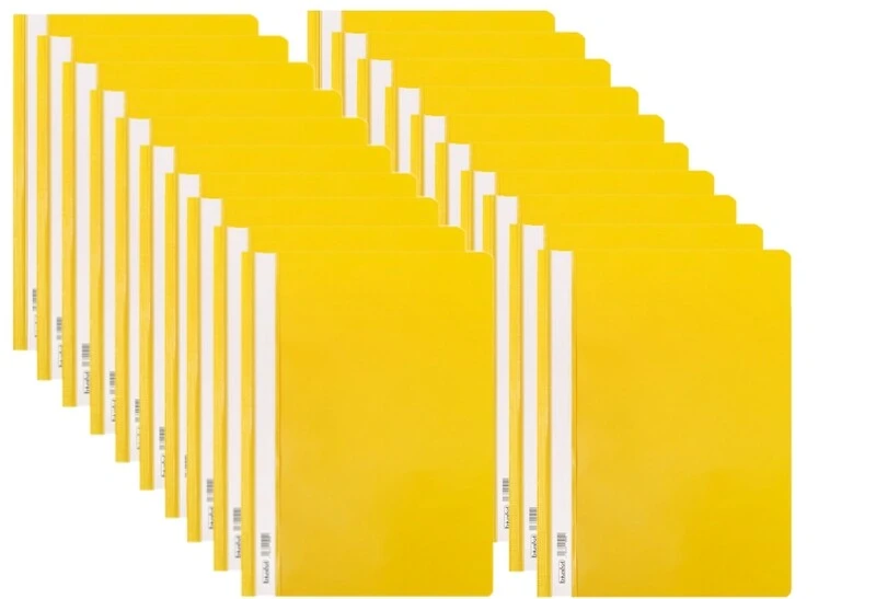 Skoroszyt twardy A4 żółty BIURFOL 20 sztuk