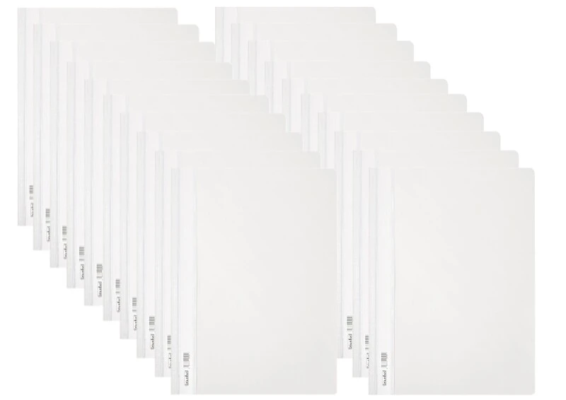 Skoroszyt twardy A4 biały BIURFOL 20 sztuk