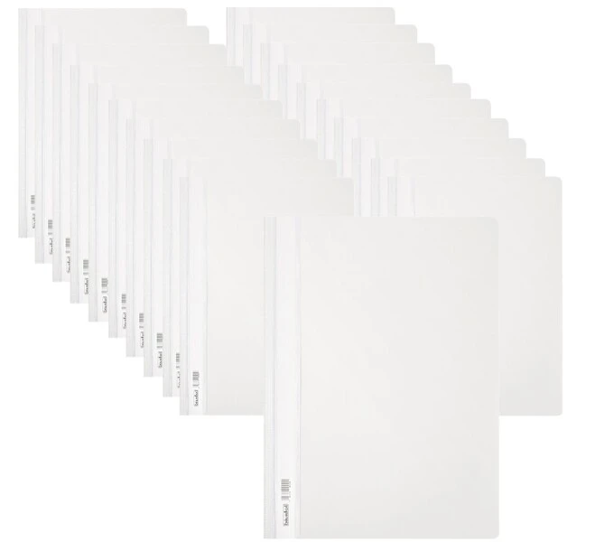 Skoroszyt twardy A4 biały BIURFOL 20 sztuk