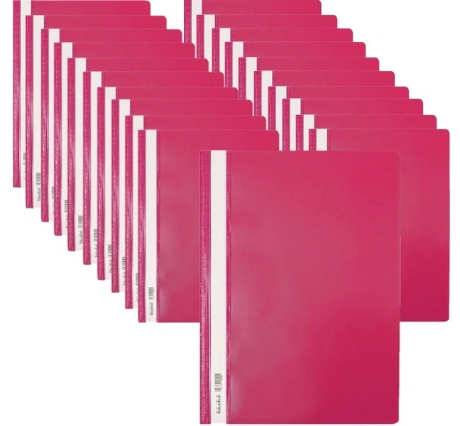 Skoroszyt twardy A4 różowy BIURFOL 20 sztuk