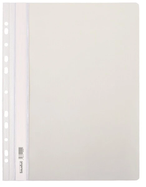 Skoroszyt PP A4 PCV twardy wpinany BIURFOL biały 20 szt