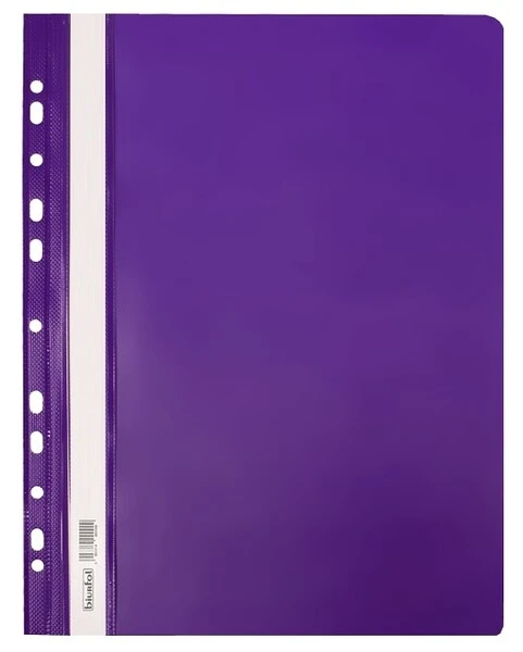 Skoroszyt PP A4 PCV Twardy wpinany BIURFOL fioletowy 20 szt