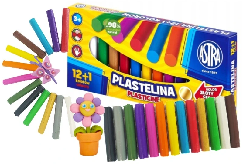 Plastelina 12 kol ASTRA + 1 GRATIS