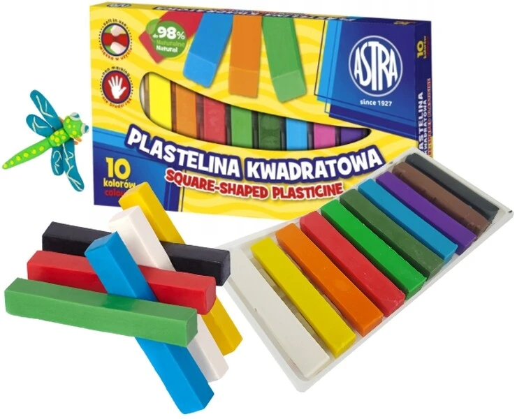 Plastelina Astra kwadratowa 10 kol