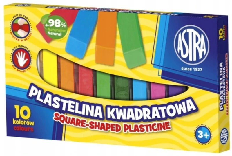 Plastelina Astra kwadratowa 10 kol
