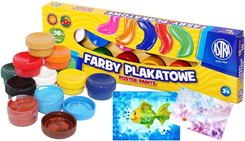 Farby plakatowe ASTRA 12kol 10ml