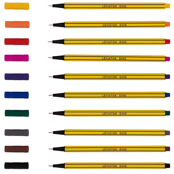 Cienkopisy D400 D.Rect 10 kolorów