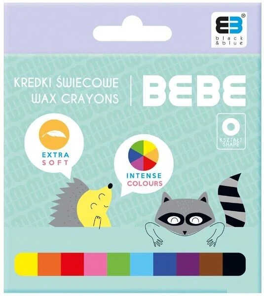 Kredki świecowe B&B pastelowe 10kol