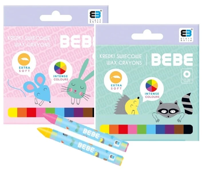 Kredki świecowe B&B pastelowe 10kol