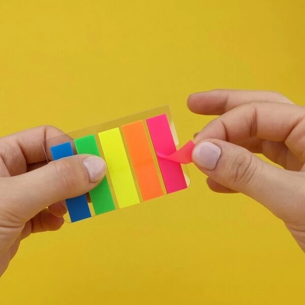 Zakładki indeksujące 45x12mm 5x25 szt. D.rect PET