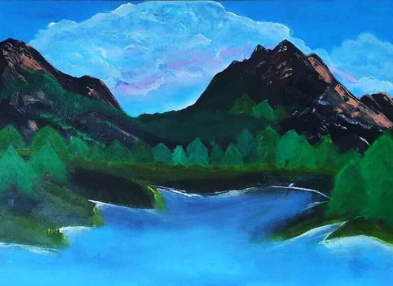 Pędzel hobby biały nylon płaski 85mm Happy Color