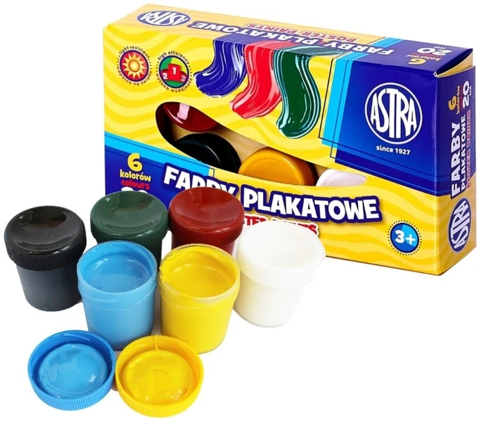 Farby plakatowe ASTRA 6kol 20ml