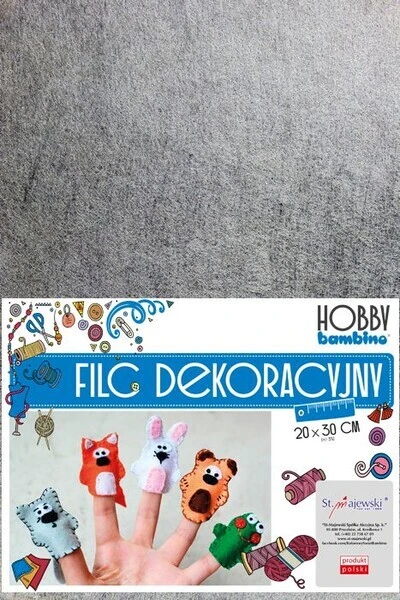 Filc dekoracyjny MIX kolorów 10 arkuszy BAMBINO