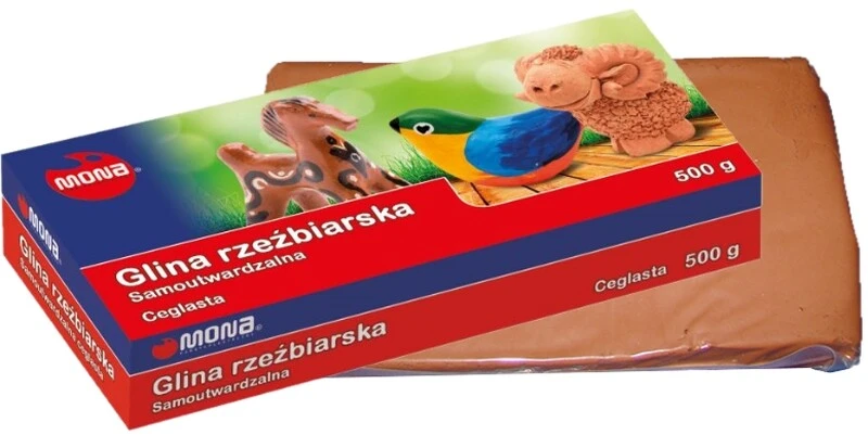Glina samoutwardzalna MONA 500g ceglasta