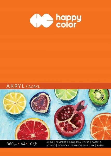 Blok do akrylu HAPPY COLOR A4 360g A4