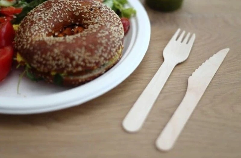 Nóż drewniany jednorazowy Eco 165 mm 100 szt