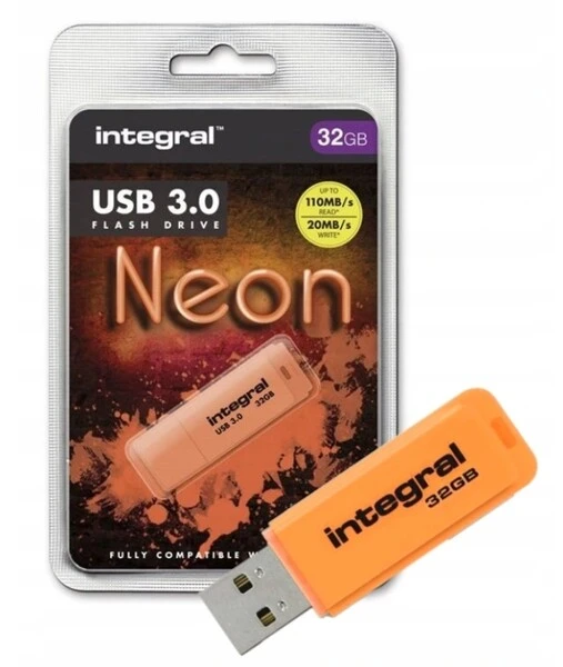 Pendrive Integral USB 32GB Orange NEON do kluczy