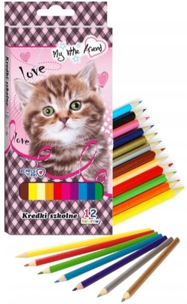 Kredki trójkątne 12 kolorów St.Majewski My little friend