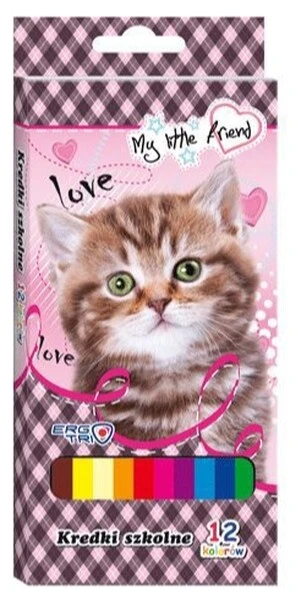 Kredki trójkątne 12 kolorów St.Majewski My little friend