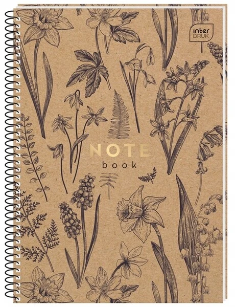 Kołozeszyt A4 80 kratka INTERDRUK Kraft HS perfor.