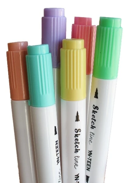 Markery do szkicowania Interdruk 6 kol pastelowych YN-TEEN