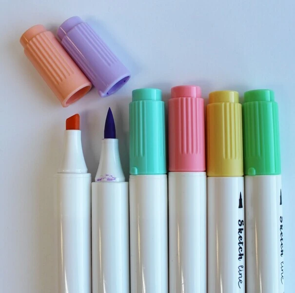 Markery do szkicowania Interdruk 6 kol pastelowych YN-TEEN