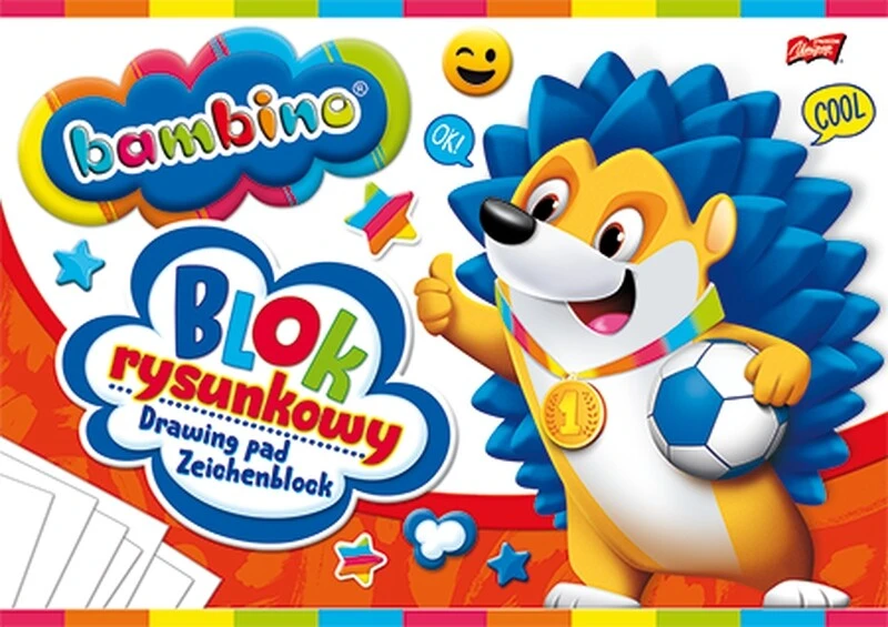 Blok rysunkowy A4 biały Bambino 20k 80g
