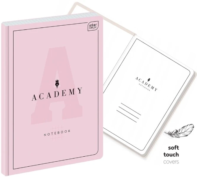 Brulion A5 96k kratka 90g Academy Pastel Interdruk