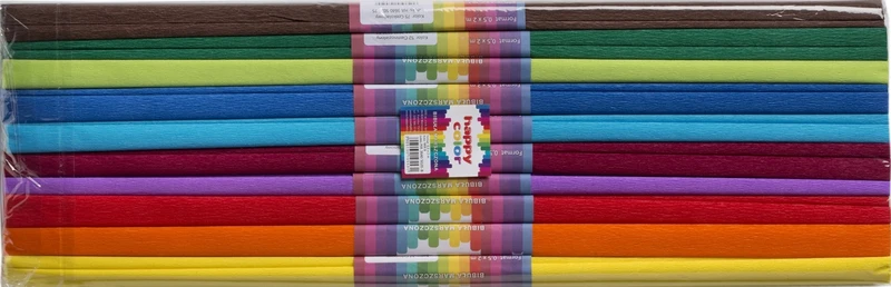 Bibuła HAPPY 50x200 10kol marszczona krepina DUŻA mix B