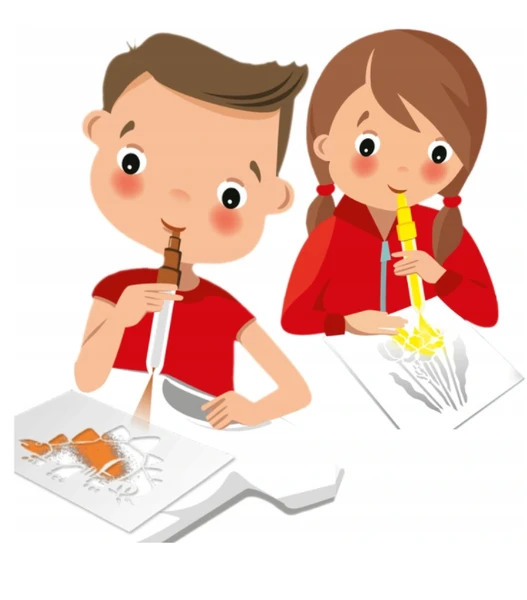 Flamastry dmuchane 9 kolorów AirPens + 9 szablonów