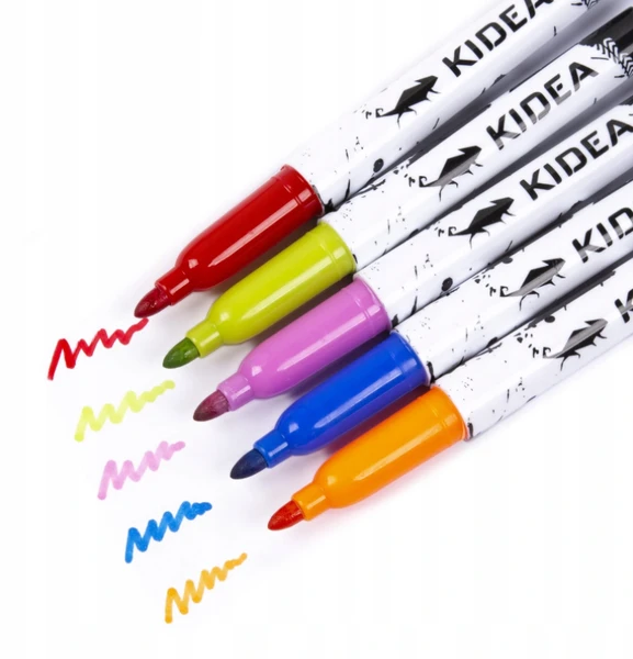 Markery do obuwia i tkanin 10 kolorów Kidea + Torba dla Mamy dla Dziecka