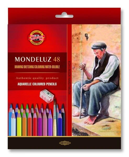 Kredki Koh-I-Noor Mondeluz 48 kolory +pędzel+temperówka