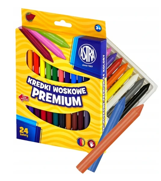 Kredki woskowe Astra 24 kolorów
