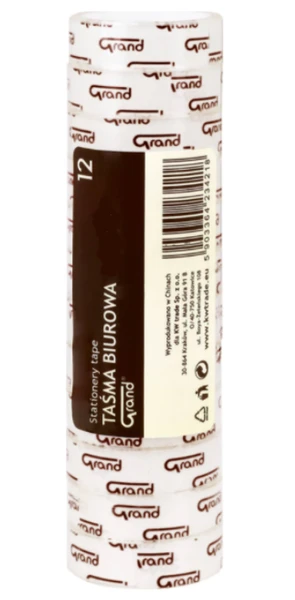 Taśma biurowa klejąca przeźroczysta 12mmx20m 12 sztuk