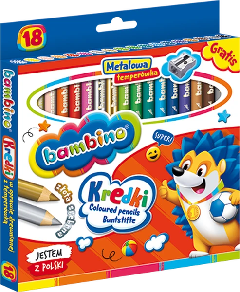 Kredki Bambino Jumbo ołówkowe 18kol