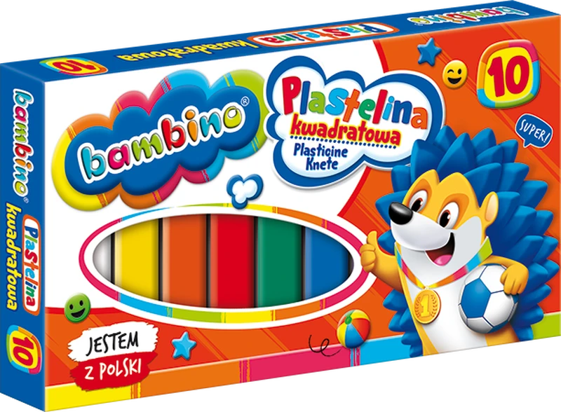 Plastelina Bambino kwadratowa 10 kolorów