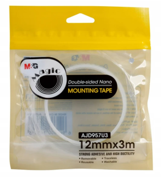 Taśma Nano Tape dwustronna transp. 12mm x 3m