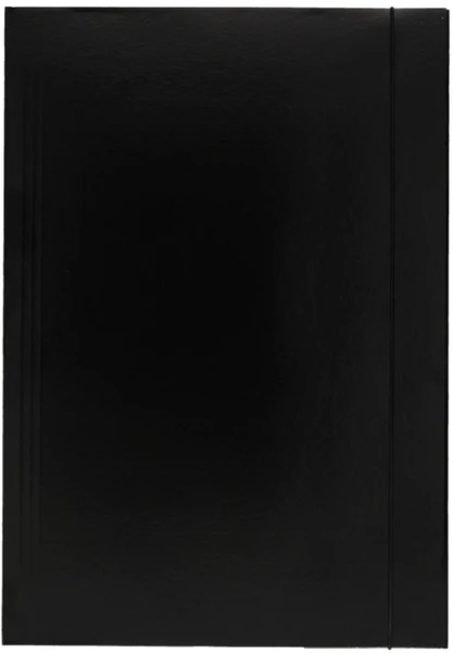 Teczka z gumką lakierowana A4 300g Czarna 25 sztuk