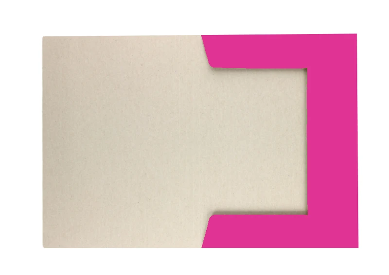 Teczka z gumką lakierowana A4 300g Różowa