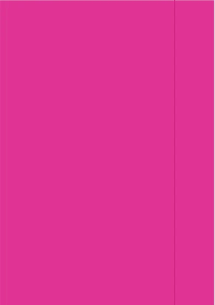 Teczka z gumką lakierowana A4 300g Różowa 25 sztuk