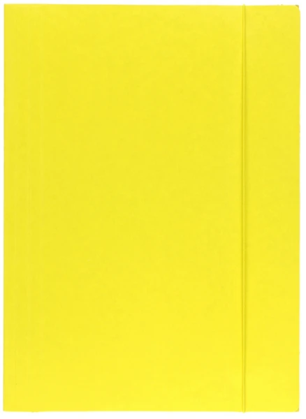 Teczka z gumką lakierowana A4 300g Żółta