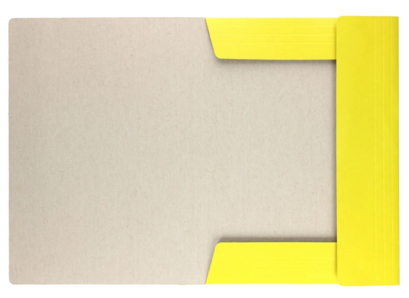 Teczka z gumką lakierowana A4 300g Żółta