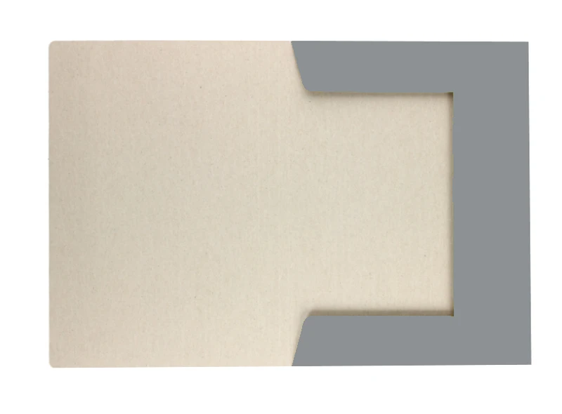 Teczka z gumką lakierowana A4 300g Szara