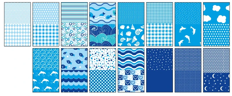 Blok z motywami Blue A4 15 arkuszy 80g 30 motywów