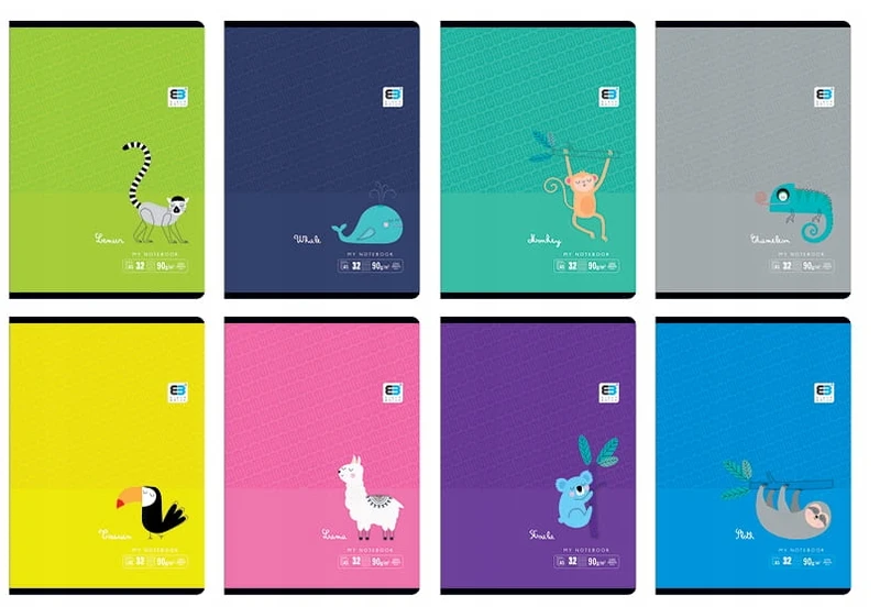 Zeszyt A5 32 k szeroka linia INTERDRUK Tropical