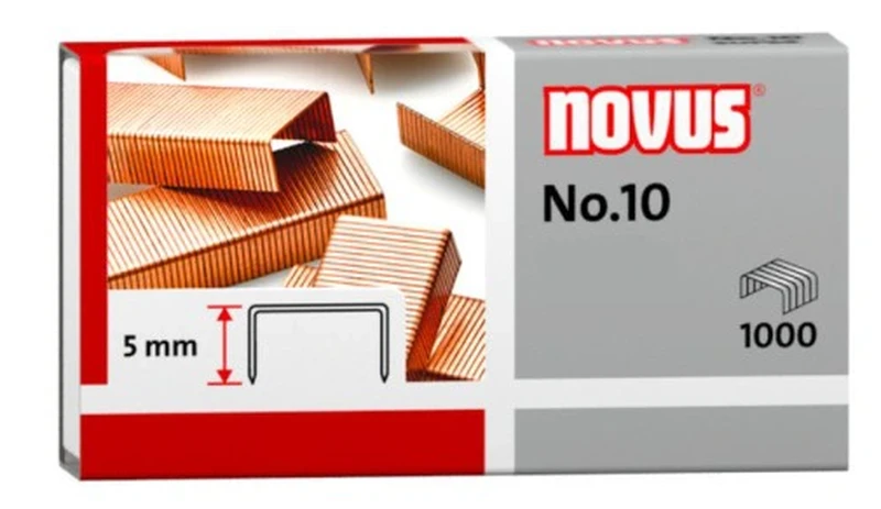 Zszywki NOVUS 10 miedziowane