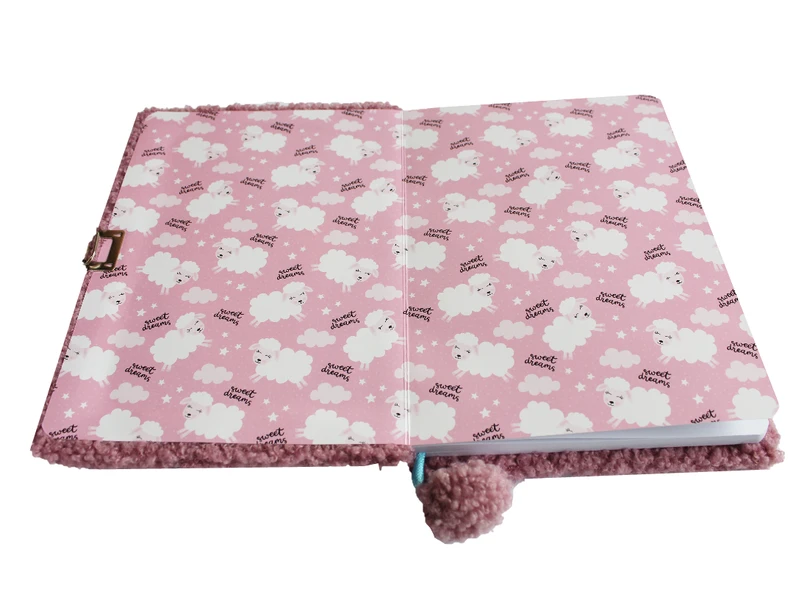 Pamiętnik włochacz z kłódką A5 96k Cute Lamb